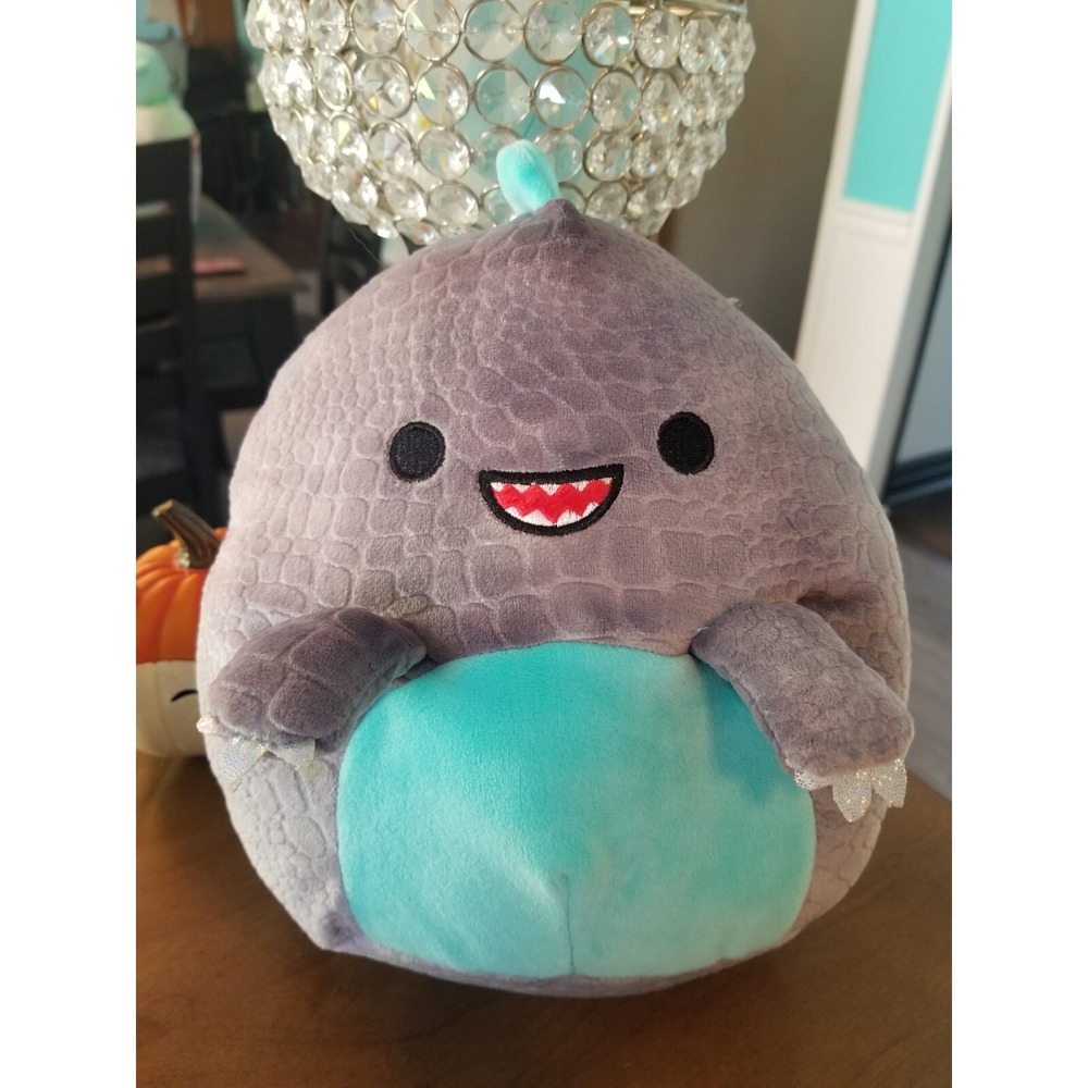 NWT Squishmallows 2021 8" Chuey The Gray Textured T-Rex Dinosaur W/ Arms